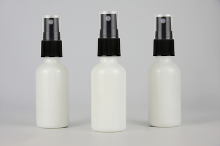 Флакон  30 мл белый опал пластиковый спрей/крышка