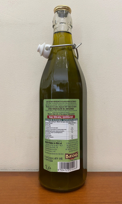 Оливковое масло BASSO Non Filtrato (нефильтрованное) Extra Virgin 1 литр Италия