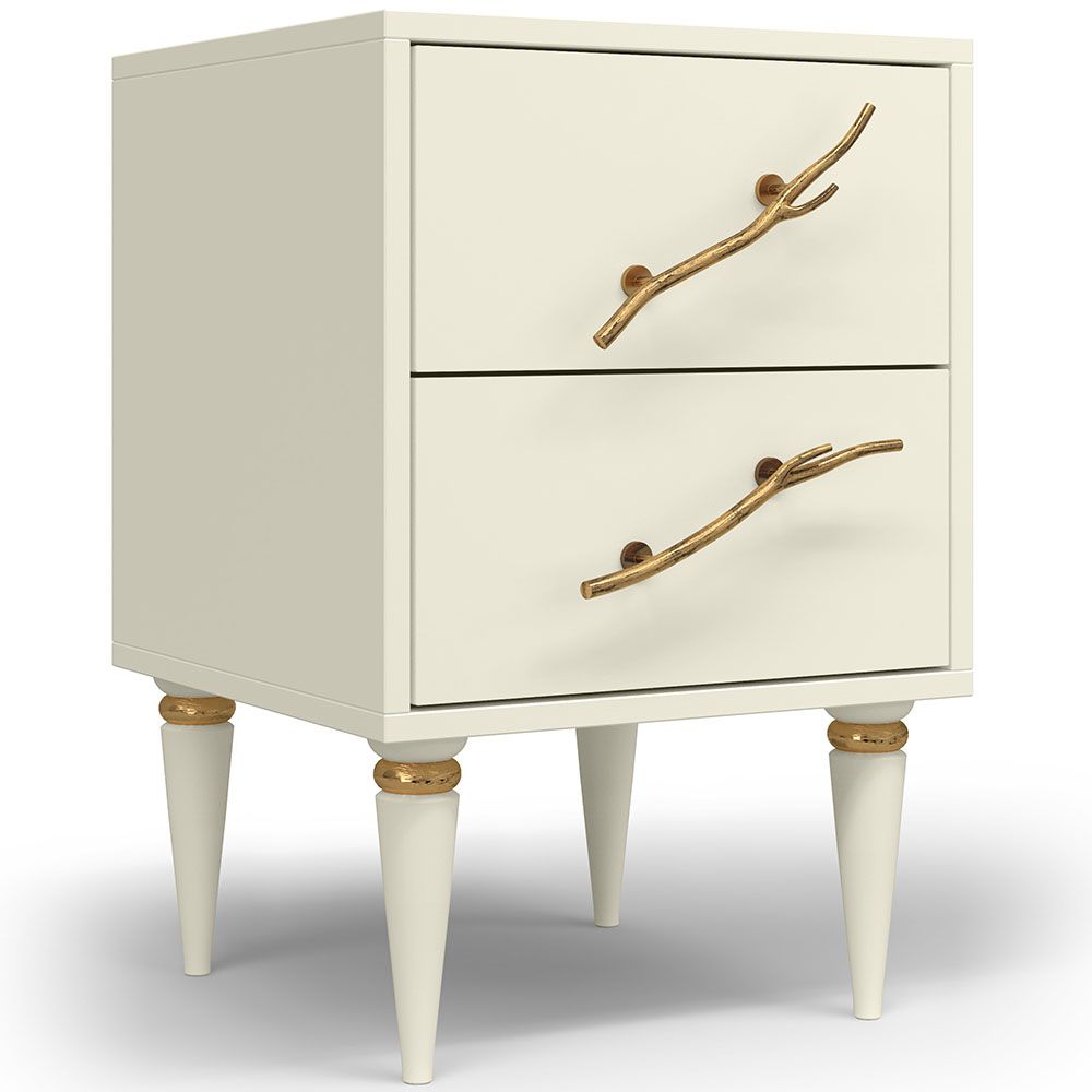 Тумба Арт Колор matte Классик Голд Кремовый белый матовый