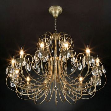 Люстра с хрустальным декором 12*Е14 3305/12 латунь Alda Eurosvet