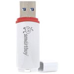 Флеш-диск 8 GB, SMARTBUY Crown, USB 2.0, белый, SB8GBCRW-W