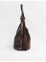 сумка большая через плечо шоппер натуральная замша