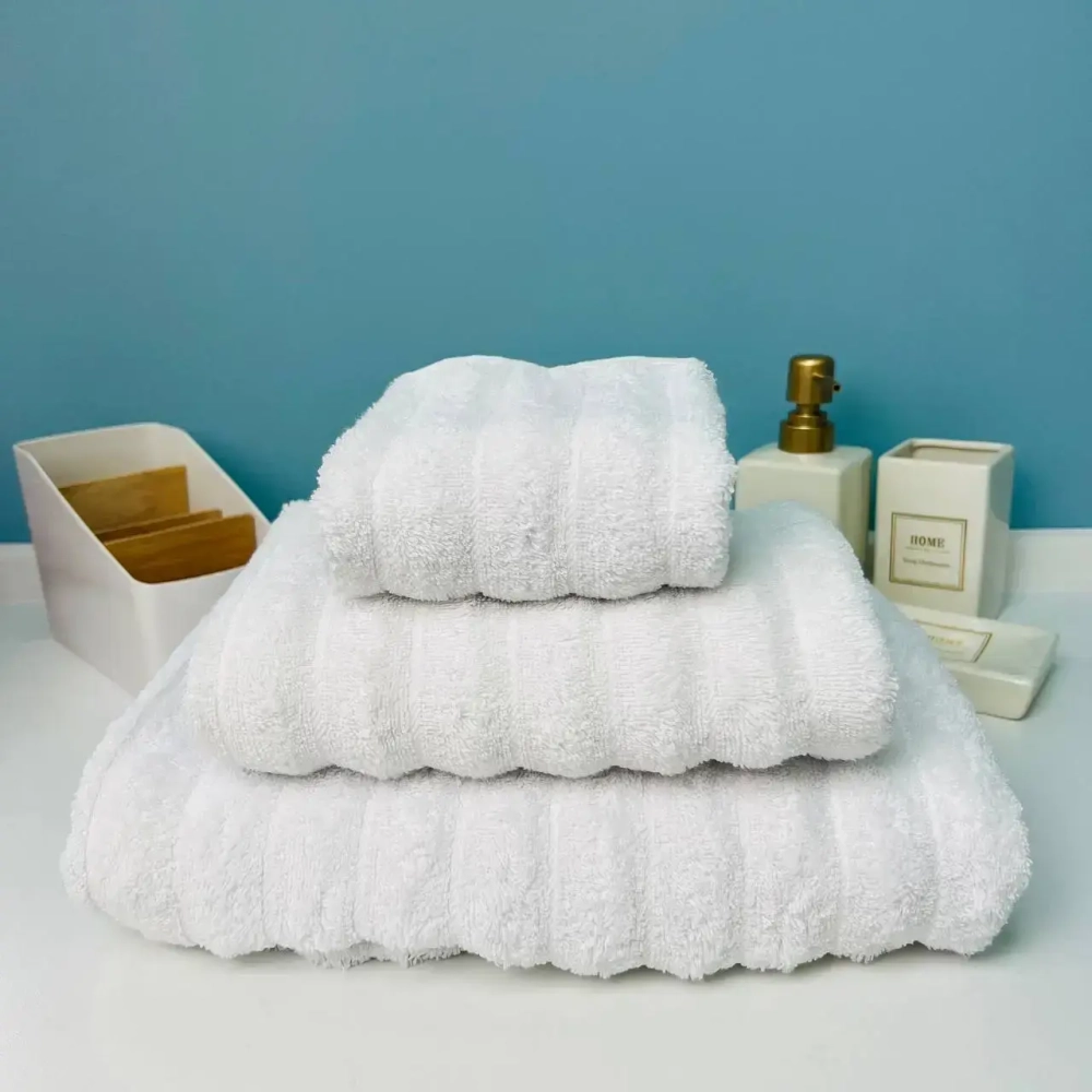 Полотенце махровое 70*140см «FLUFFY» цвет белоснежный 01-001, плотность 500гр/м2