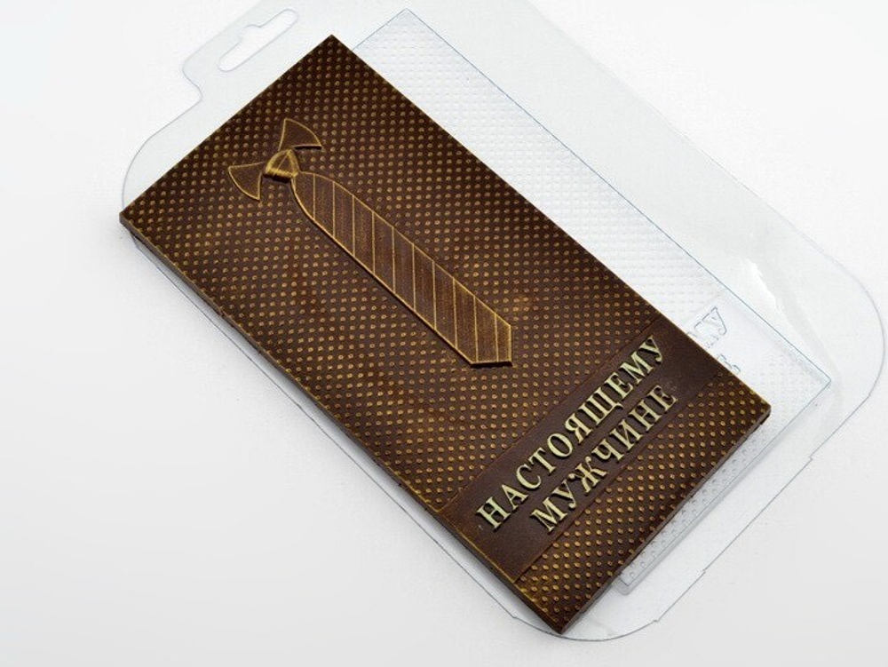 Форма для шоколада "Плитка Мужчине Галстук" 170*85*7,1 мм