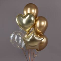 Фонтан шаров "Золотой подарок"