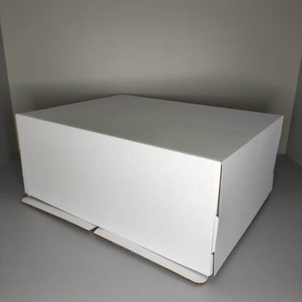 Коробка для торта белая 42х33х17 см