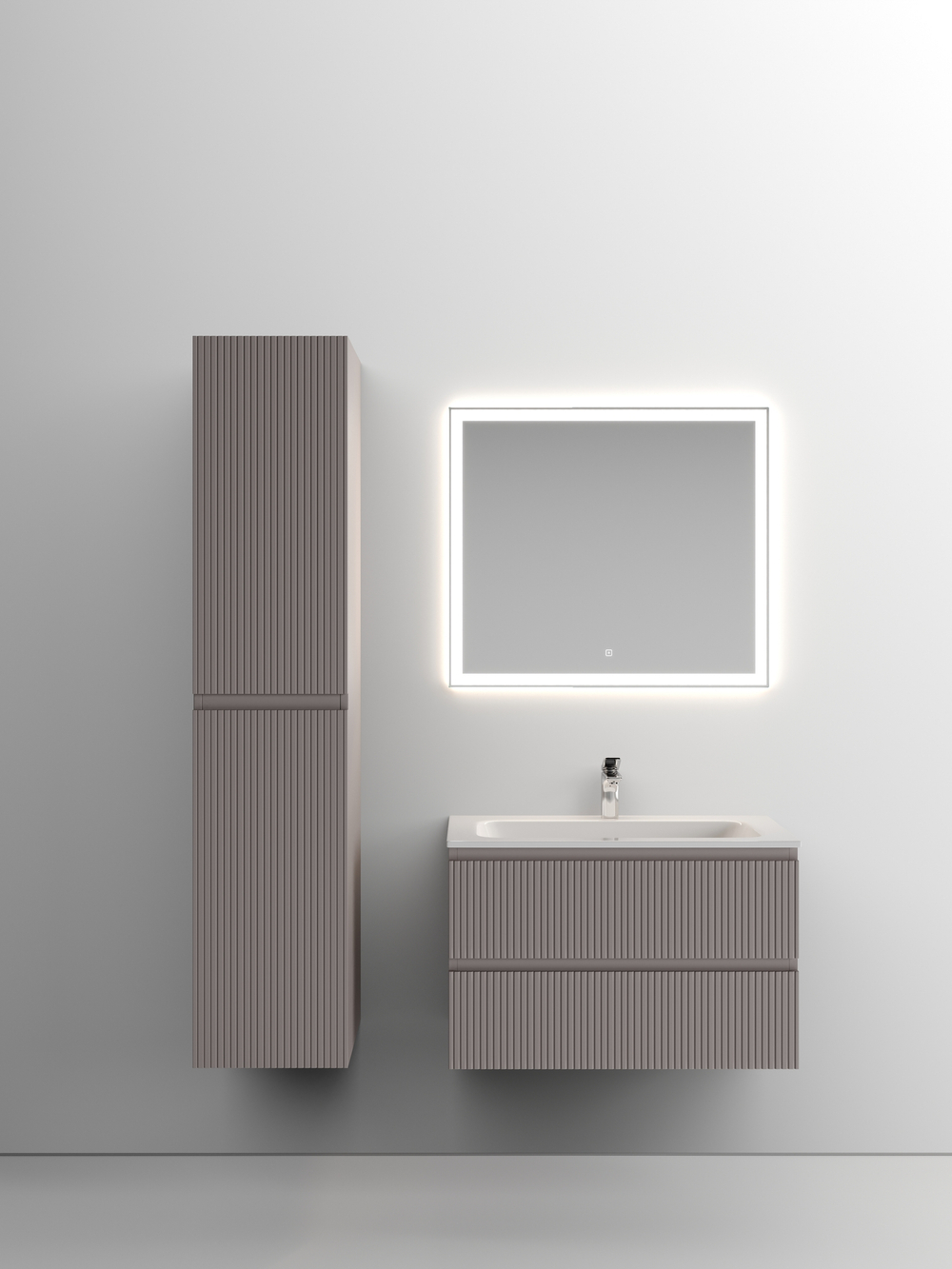 Тумба с раковиной Sancos Snob T 80 см SNT80SM doha soft