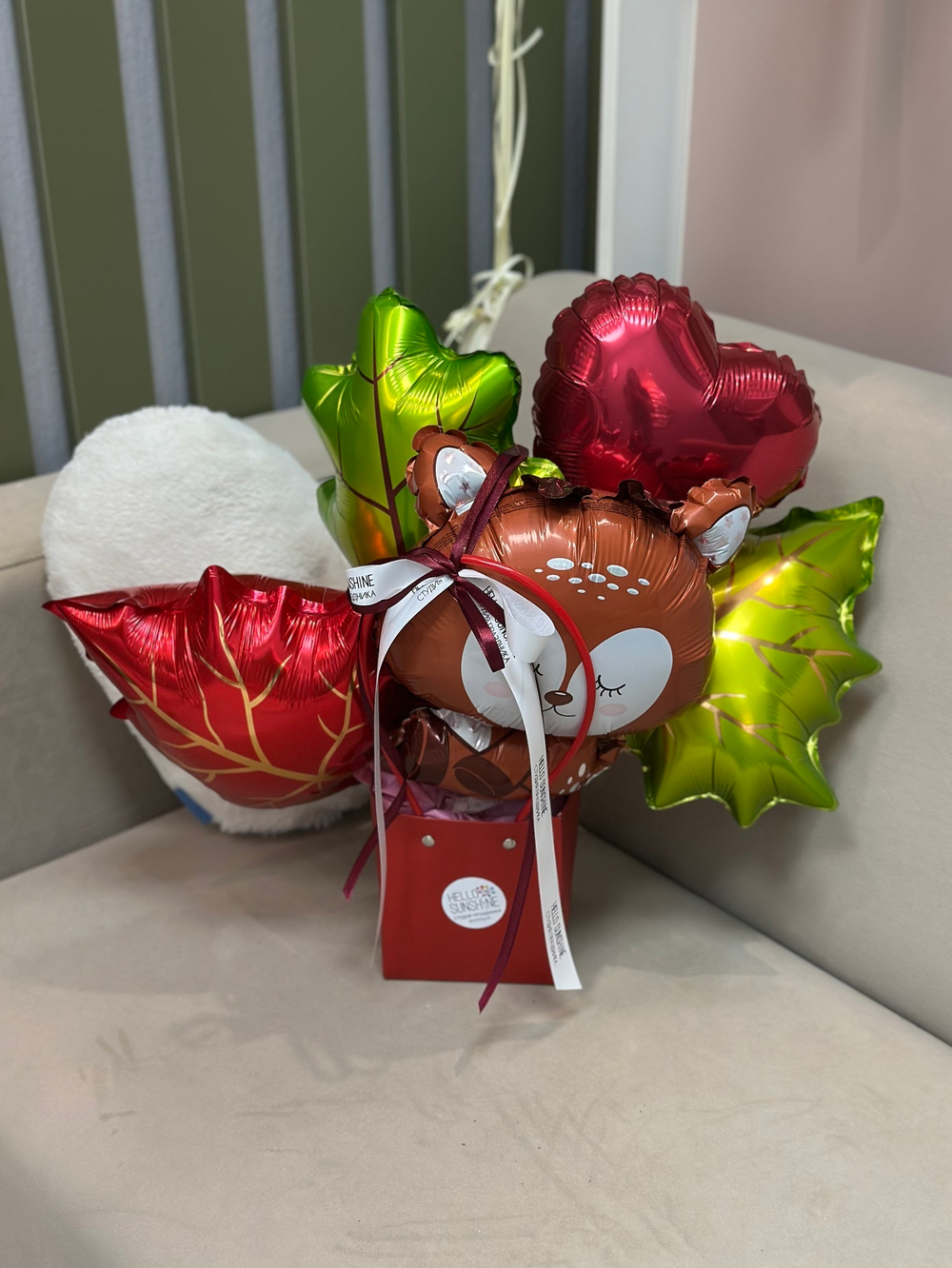 Корзинка с шариками на 1 сентября