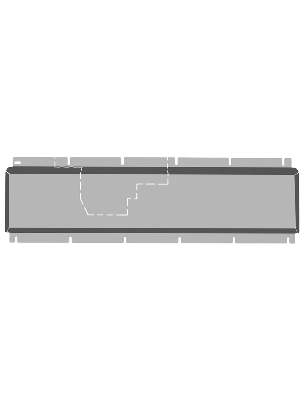 Защита топливных трубок (с креп.) для LiXiang L7 L9 (2024-н.в.) 1.5 гибрид AT 4WD (с подрезкой под эл. пороги) (алюминий, 3 мм)  NLZ.28.02.730A
