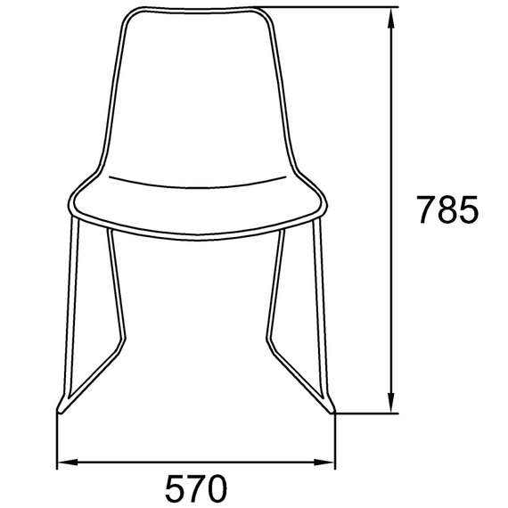 Стул Vicenza Chrome (на прутке)