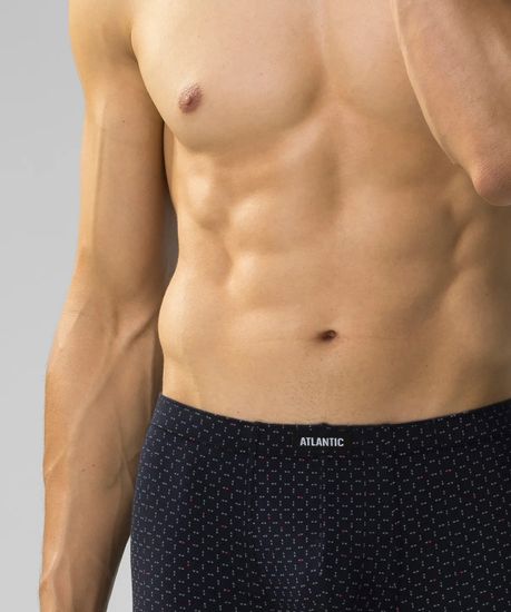 Трусы мужские боксеры (3шт), Atlantic 3MH-200, темно-синий + бургунди + голубой
