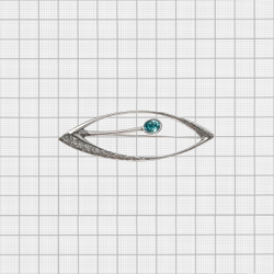 "Код" брошь в серебряном покрытии из коллекции "Дуэт" от Jenavi с замком булавка