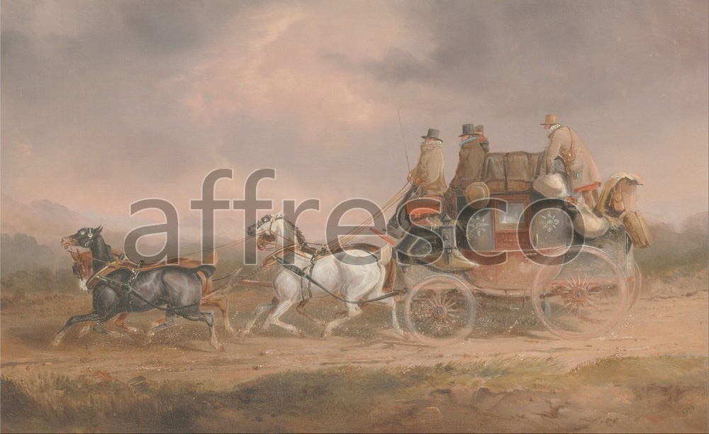 Фреска Charles Cooper Henderson, Mail Coaches on the Road
