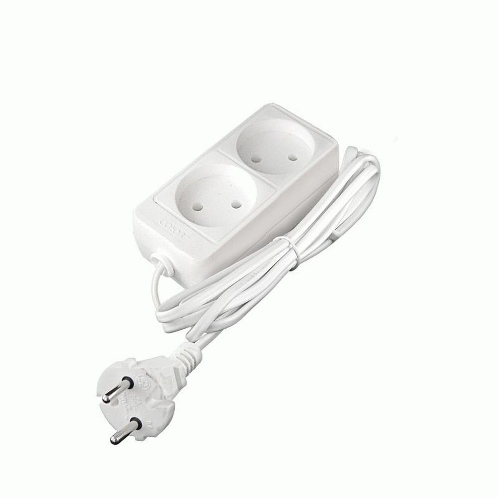 Удлинитель СОЮЗ 2 гнезда 1,5метра без заземляющих контактов ШВВП 2х0,75 481S-0201