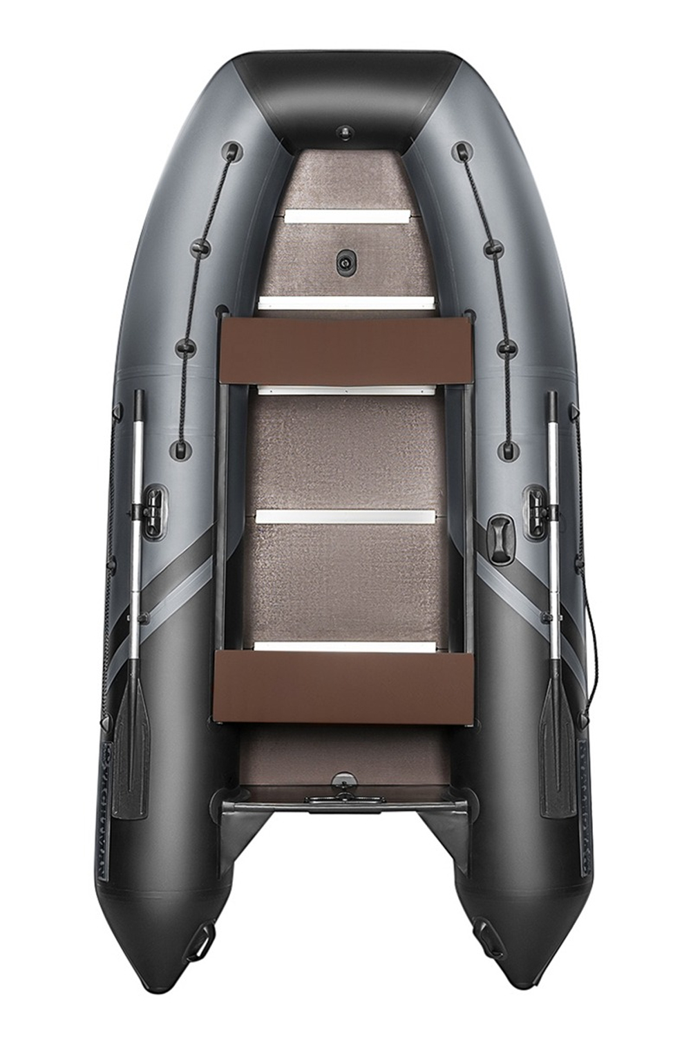YACHTMAN-360 СК (Яхтман) серый-черный (лодка ПВХ под мотор с усилением)