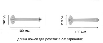 Держатель для штор на ножке с розеткой Ампир Цветок, цвет латунь античная