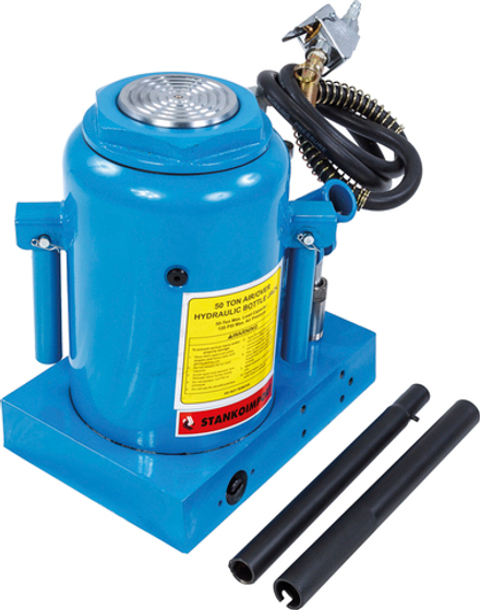 Бутылочный домкрат пневмогидравлический на 50 тонн, SD2004, синий, СТАНКОИМПОРТ