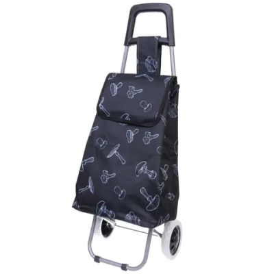 Тележка хозяйственная с сумкой (92*27*33см, колеса 16см,грузоподъемность до 30 кг.) грибы DC308