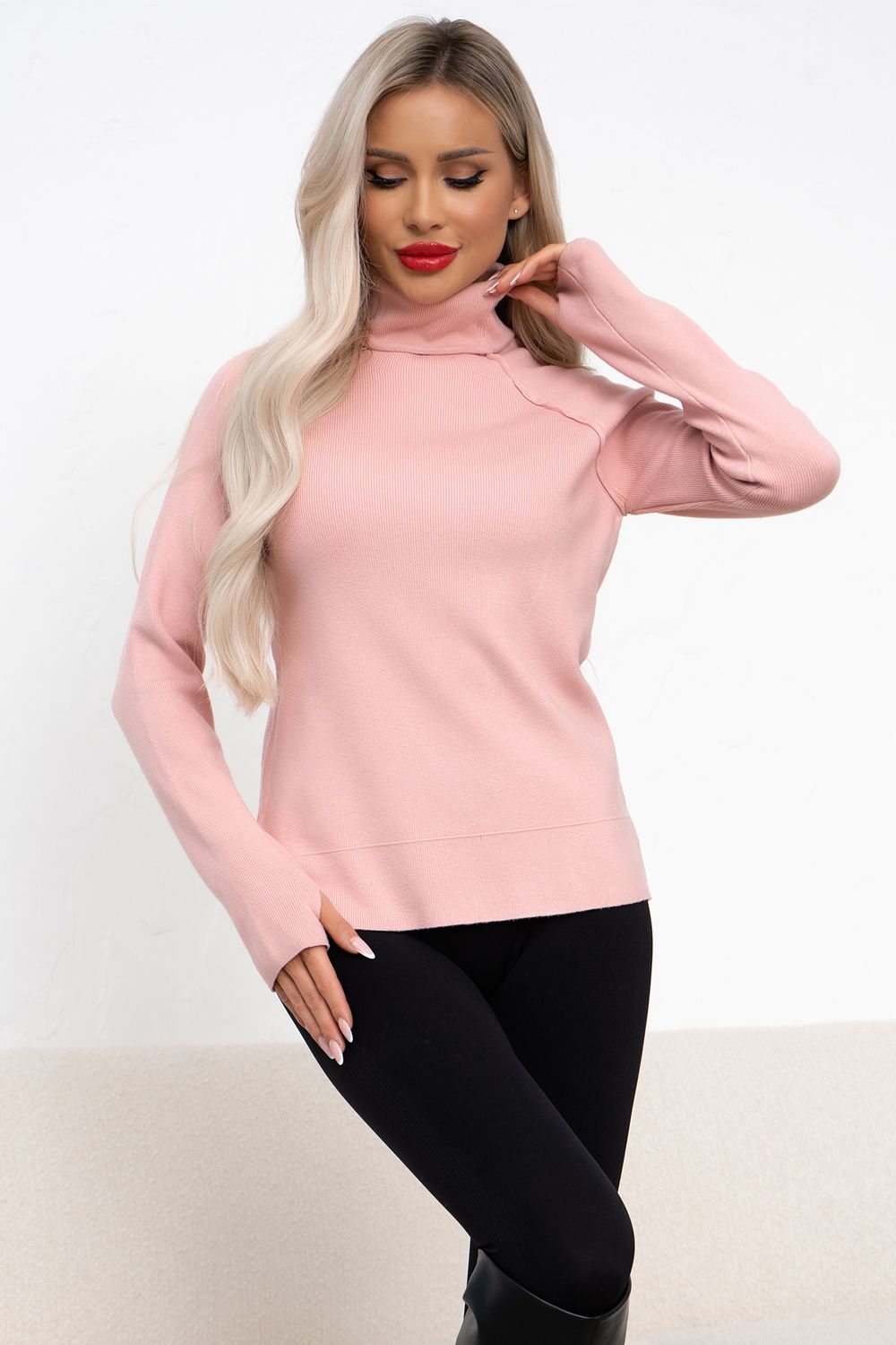 Джемпер кашемировый (розовый) Дж11-262/3 Nikol