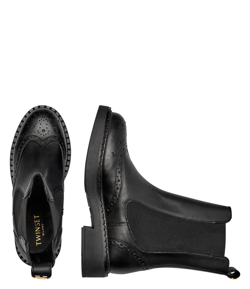 Кожаные челси BEATLES TWINSET - черный(242TGT090)