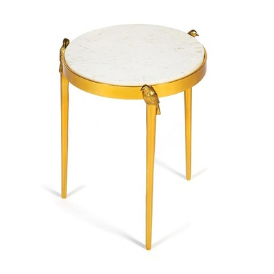 Столик кофейный Secret De Maison BIRDY ( mod. 12475 ) алюминиевый сплав/мрамор, 38*38*48,5 см