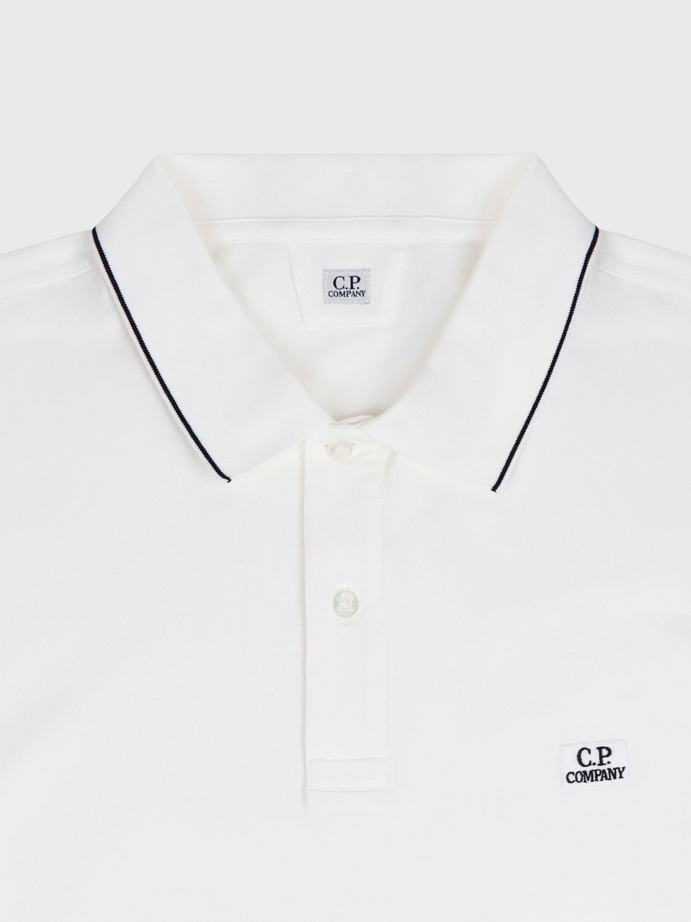 Поло C.Р. Company Stretch Piquet Line Gauze White
