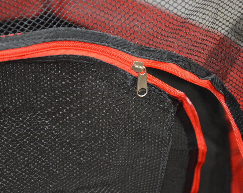 Детский батут с сеткой 140 см красный