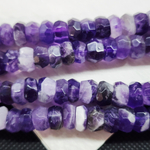 Аметист шеврон, крупный рондель 11×5мм, огранка