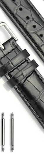 Ремешок кожаный  для наручных часов CASIO EFR-527L-1A (10441977) черный