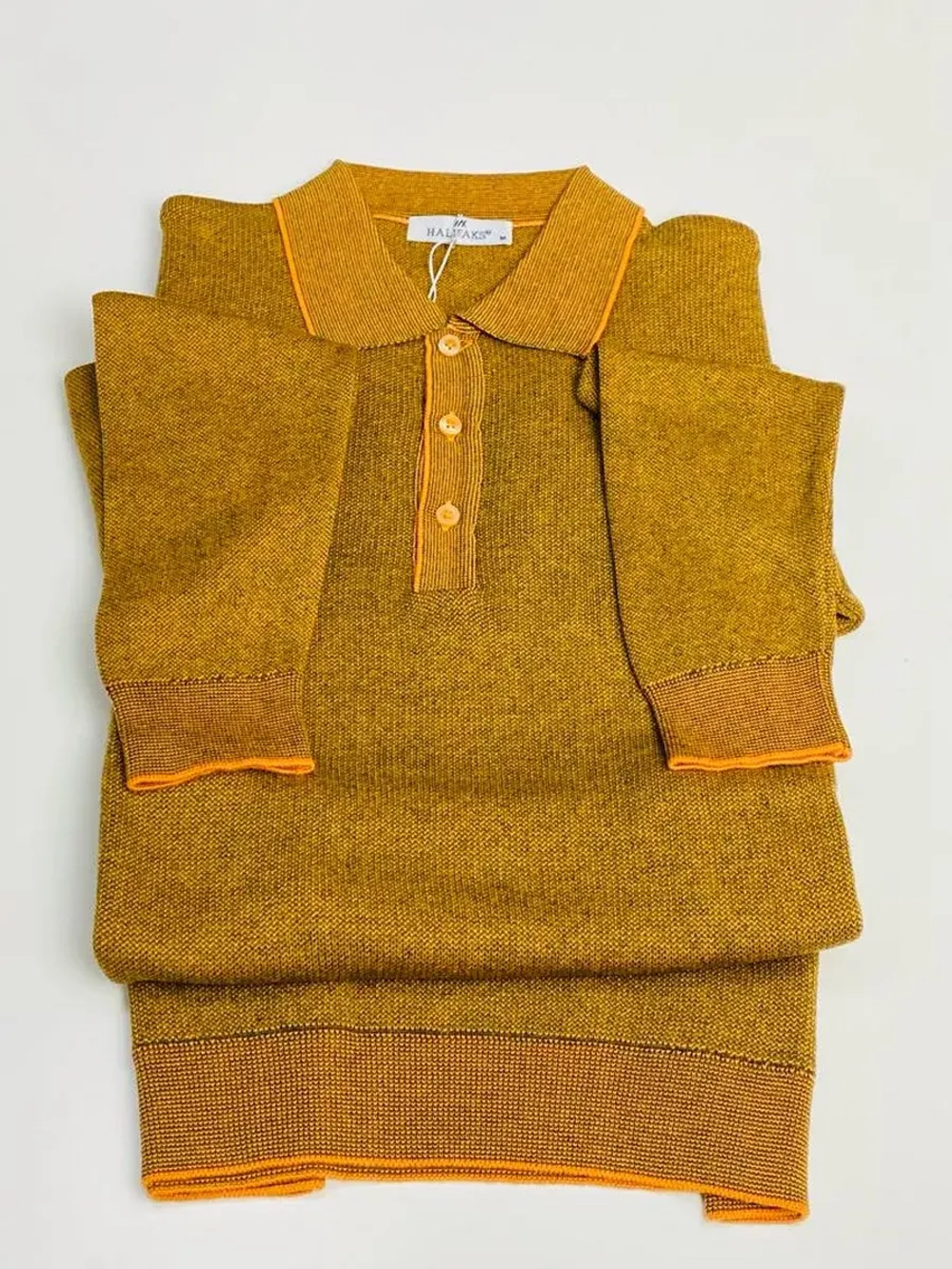 Лонгслив мужской,Поло с длинным рукавом