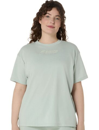 Женская теннисная футболка Asics Logo - lichen rock