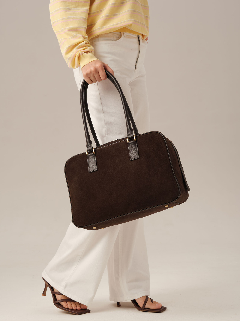 Замшевая сумка DBR Dominique 31389 черный каштан