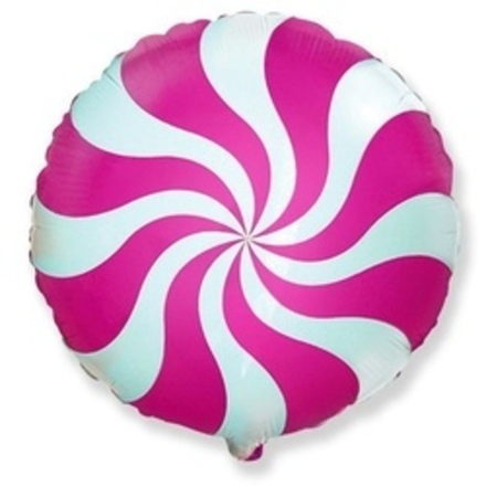 Шар (9"/23 см) Мини-круг, Карамель (фуксия) / Candy Fuchsia