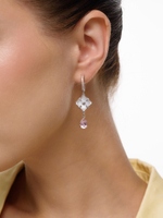 Серьги "Flower Pearl Drop Pink"