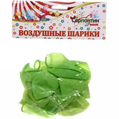 Воздушные шары «Кристалл» 10шт 12»/30см зеленый