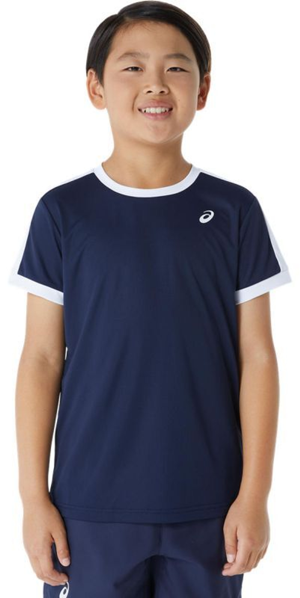 Детская теннисная футболка Asics Boys Tennis Short Sleeve Top - midnight/brilliant white