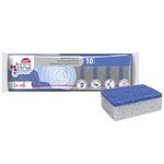 Губки для посуды антибактериальные 10шт 9*6*3см БАКТЕРИЯ СТОП поролон 22кг/м3, фибра 700г/м2 YORK