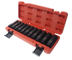 Набор головок торцевых 1/2" 6-ти гранных 10-24мм ударных глубоких 11 предметов JTC