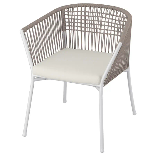 Стул с подлокотниками - IKEA SEGERÖN/SEGERON, 39x73x55см, серый/бежевый, СЕГЕРОН ИКЕА