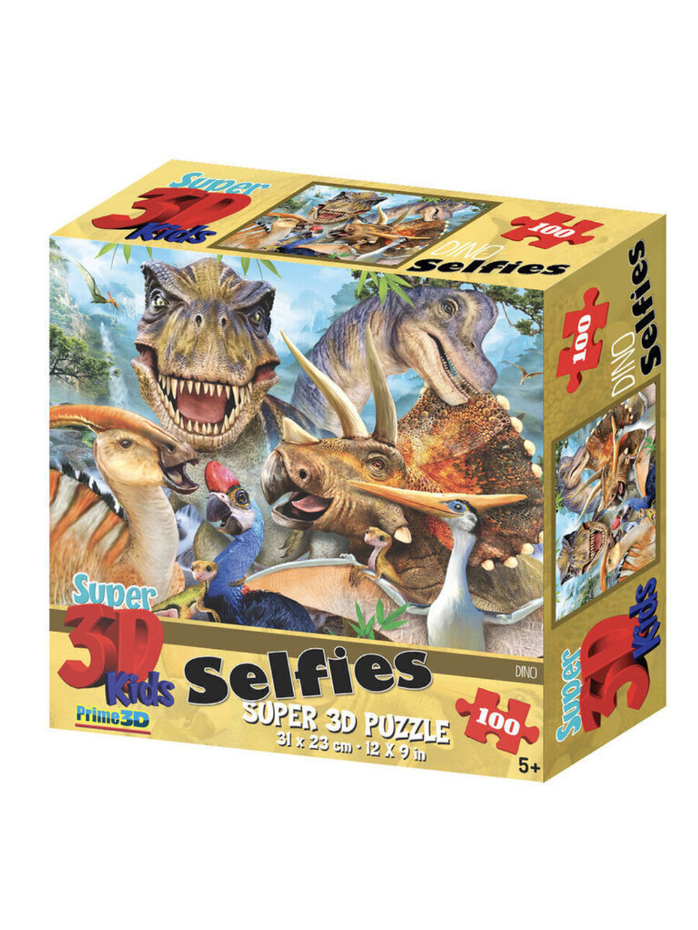 Пазл 3D 100 дет. 31*23см "Динозавры селфи"