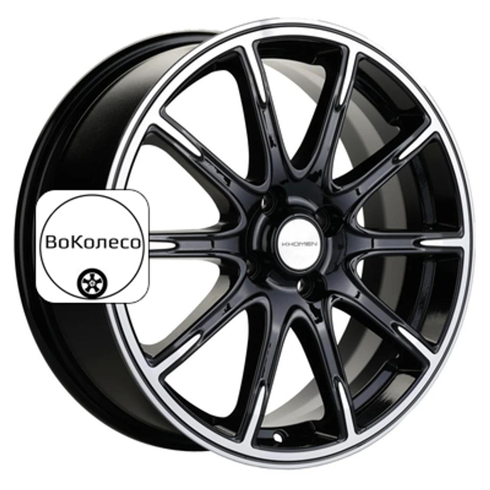 6,5x17/4x100 ET43 D60,1 KHW1707 (Lada Vesta Cross) Black-FP Khomen Wheels
