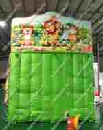 Надувной батут "Мир сафари" с цветным полом 8*4*5 м,