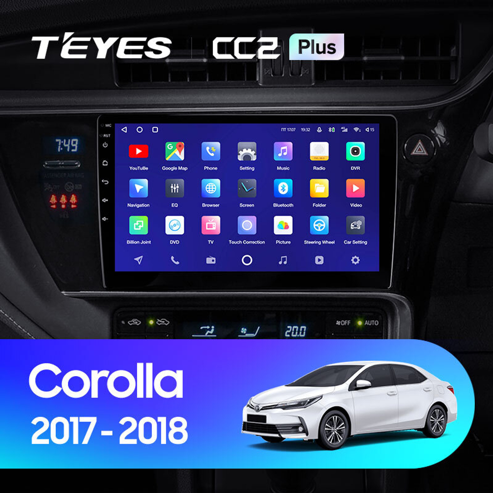 Teyes CC2 Plus 10,2" для Toyota Corolla, Auris 2017-2018