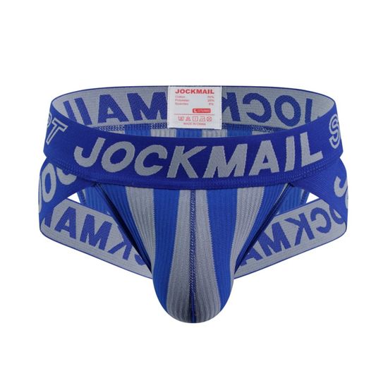 Мужские трусы брифы синие с вырезами по бокам JOCKMAIL JM2026-9