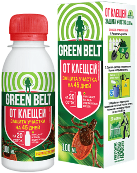 Концентрат от клещей для защиты участка GREEN BELT 100 мл (1/48)