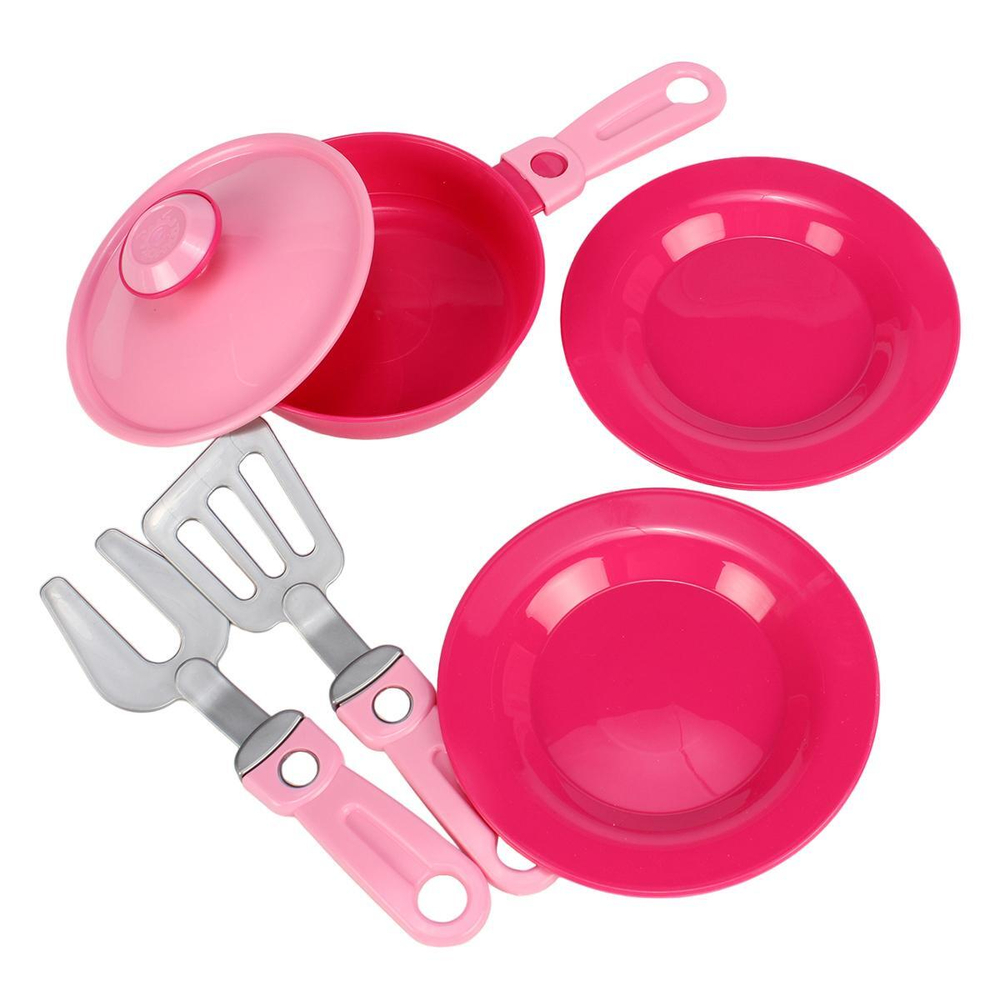 Кухня мини розовая 6 предм. (Манюня)