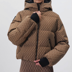 ZARA ВОДОНЕПРОНИЦАЕМАЯ КУРТКА С КАПЮШОНОМ, БЕЖЕВО-КОРИЧНЕВЫЙ