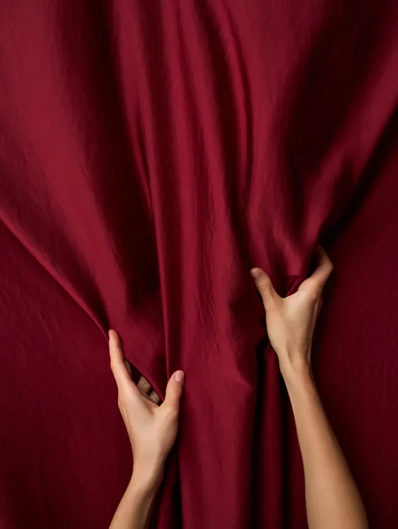 Сатин плательный двусторонний, арт. 2328, Китай, вино