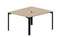 Составной стол на 2 рабочих места 118х136,6х75см (2 эргономичных выреза)