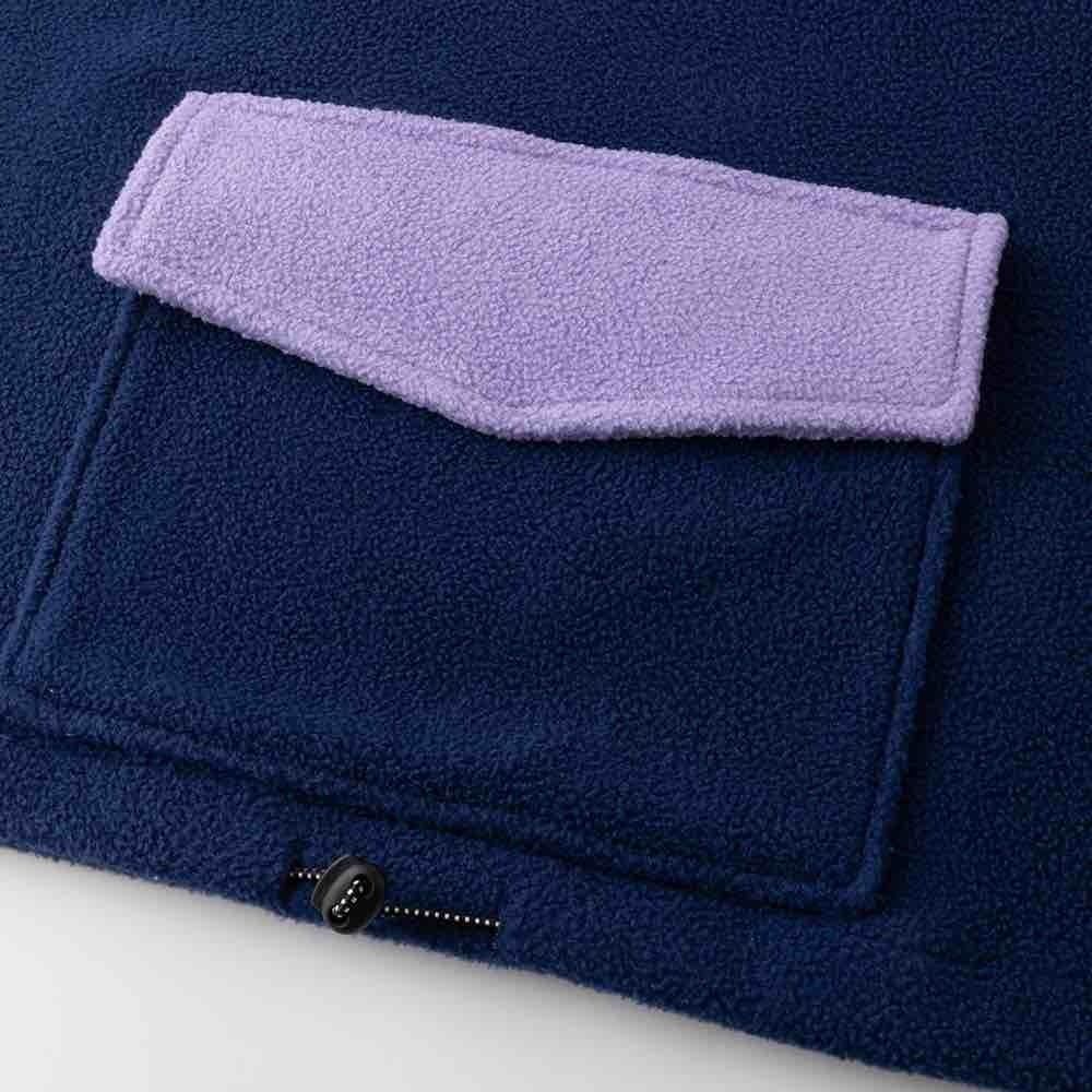 Толстовка Ymkashix Анорак Split Half фиолетовая/синяя